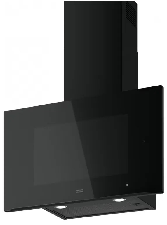 Franke AQ SENSE FKAS A80 BK Μαύρο Κρύσταλλο Επιτοίχια Καμινάδα 80cm