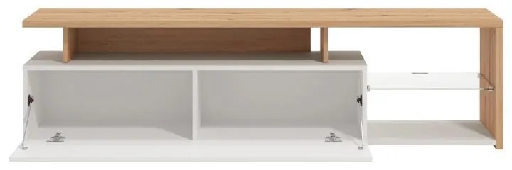 Έπιπλο Τηλεόρασης Arctic Λευκό - Artisan Oak - Λευκή Λάκα  170x41x46 εκ. 170x41x46 εκ.