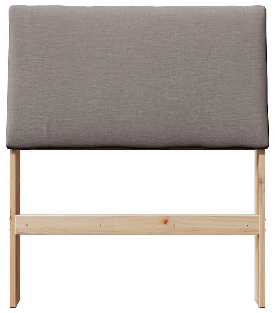 vidaXL Ταπετσαρισμένο κεφαλάρι Taupe 75 cm Στερεά ξυλεία πεύκου