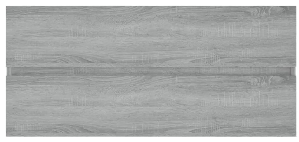 vidaXL Ντουλάπι Νιπτήρα Γκρι Sonoma 100x38,5x45 εκ. Επεξεργασμένο Ξύλο