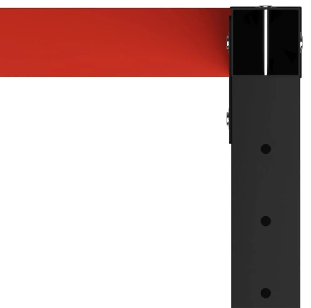 vidaXL Σκελετός Πάγκου Εργασίας Μαύρο/Κόκκινο 120x57x79 εκ. Μεταλλικός