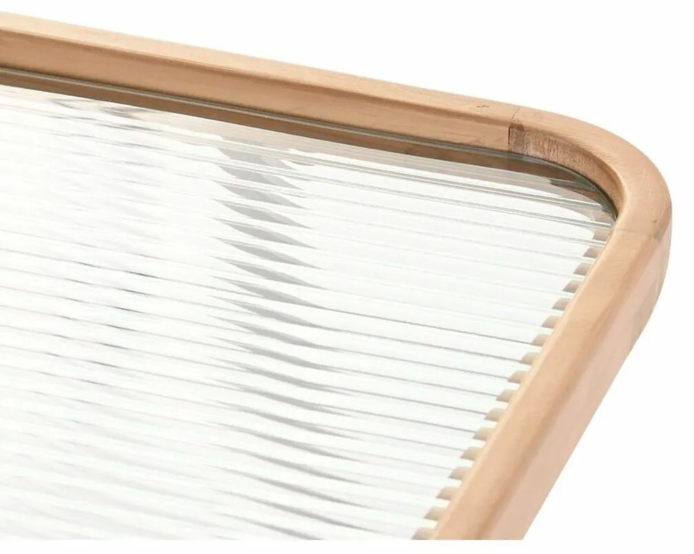 Τραπεζάκι Καφέ DKD Home Decor Κρυστάλλινο Μέταλλο (90 x 60 x 46 cm)