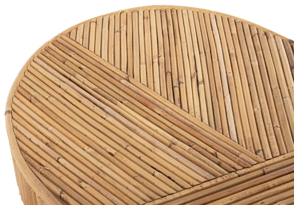 Κονσόλα Οβάλ GATSBY C9871 Φυσικό Rattan σε Φυσικό χρώμα 110x45x74,5Υεκ. 110x45x74.5 εκ.