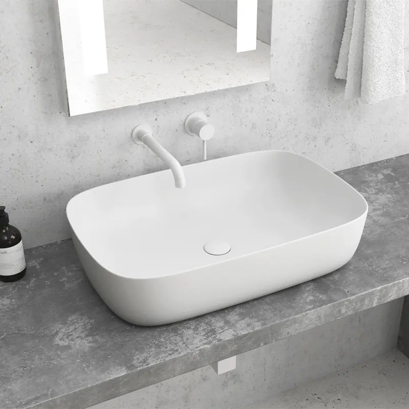 KARAG  MILOS Νιπτήρας επικαθήμενος White Matt LT 2143-PMW KARAG 60x39x14,5cm KARAG-5206836049571