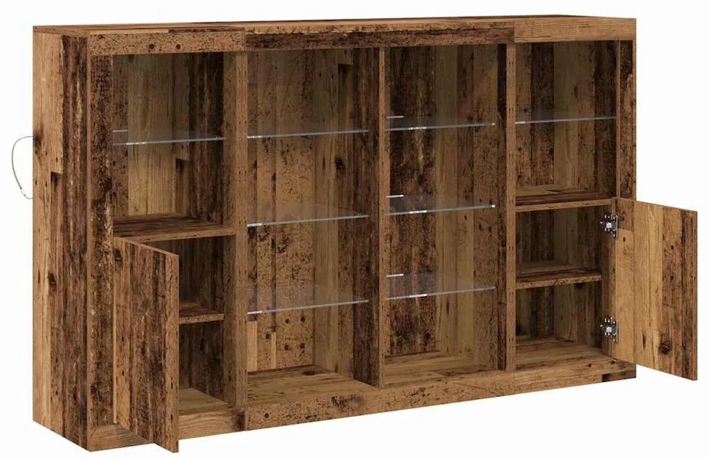 vidaXL Πλαϊνό γραφείο Παλαιό ξύλο 163 x 37 x 100 εκ Επεξεργασμένο ξύλο