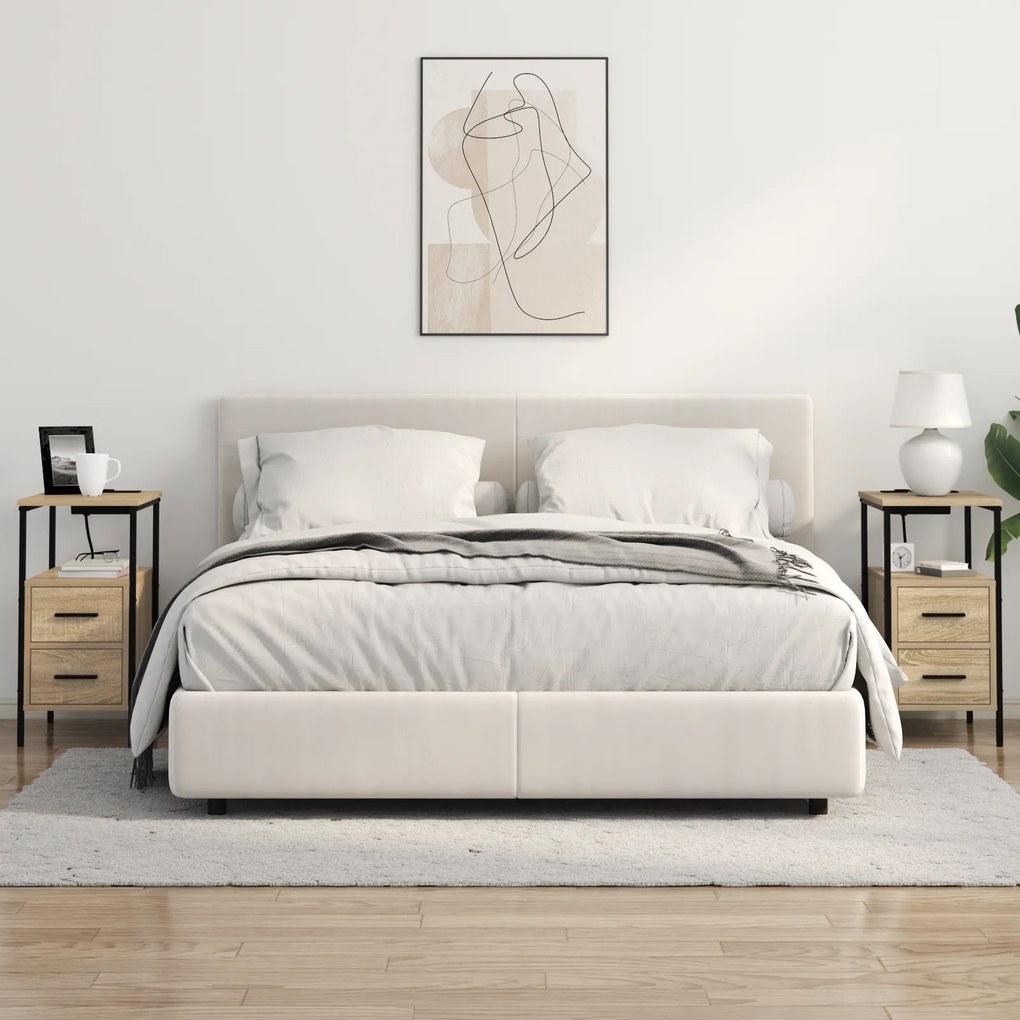 vidaXL Κομοδίνο Sonoma Δρυς 30 x 48 x 61 εκ Επεξεργασμένο ξύλο