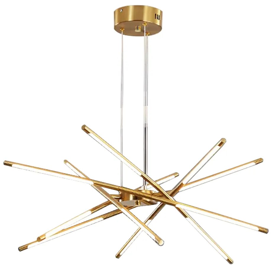 Artekko Iron Φωτιστικό Οροφής LED Χρυσό Μεταλλικό (80x80x60)cm 12w 3000K Artekko 023-3373