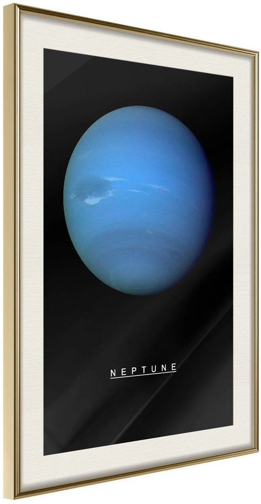 Αφίσα - The Solar System: Neptun - 30x45 - Χρυσό - Με πασπαρτού