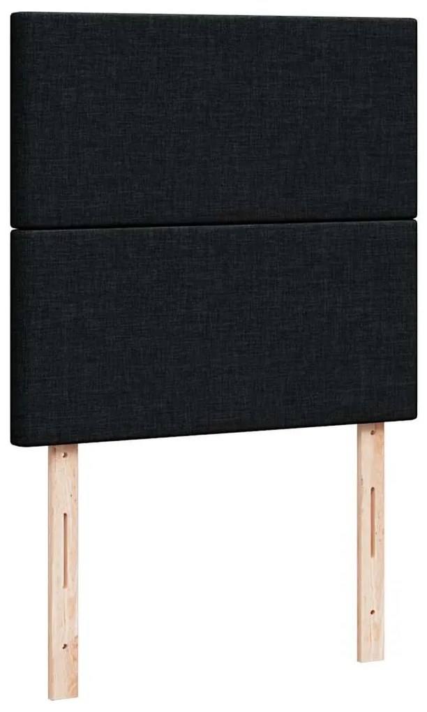 Οθωμανικό κρεβάτι με στρώμα Μαύρο 90x190cm Ύφασμα 3313038