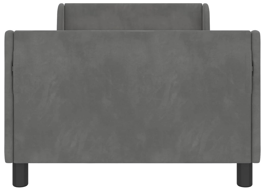 vidaXL Κρεβάτι Παιδικής Κρεβατοκάμαρας με Κεφαλάκι Σκούρο Γκρι