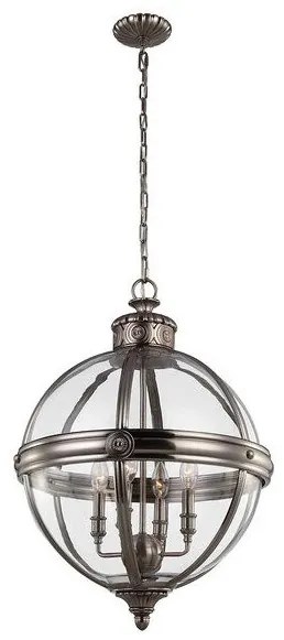 Κρεμαστό Φωτιστικό Οροφής 4xE14  Φ50cm  Adams Elstead Lighting-FE-ADAMS-4P-ANL-Νίκελ Ματ FE-ADAMS-4P-ANL