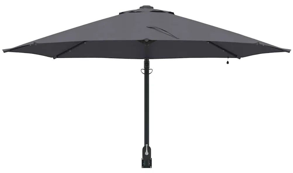 vidaXL Ομπρέλα Κήπου με φώτα λωρίδας LED Ανθρακί 248 x 248 x 148 εκ.