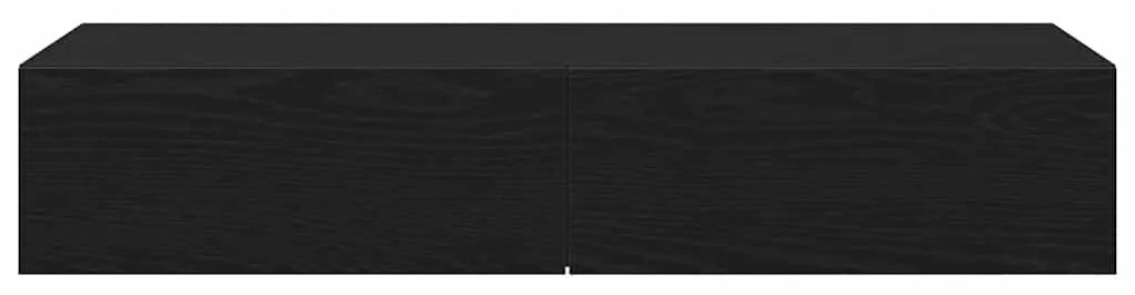 vidaXL Ράφι τοίχου με συρτάρια Μαύρο 100x36x19 cm Κατασκευασμένο ξύλο