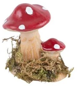Beauty Home Μανιτάρια ρητίνης με βρύα Ø5 x 6 cm