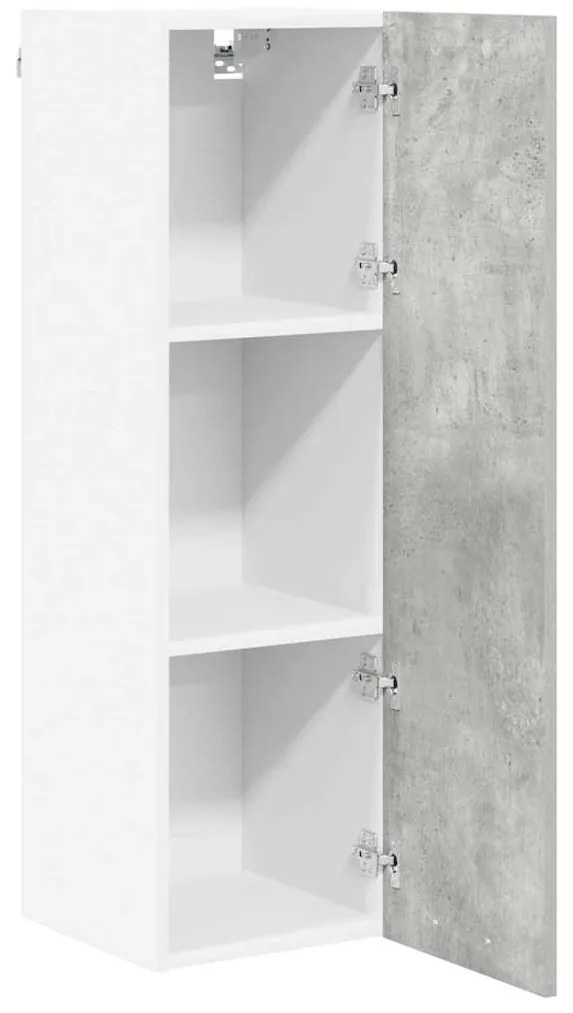 vidaXL Κρεμαστό ντουλάπι με πόρτα Σκυρόδεμα Γκρι 30 x 31 x 100 εκ.