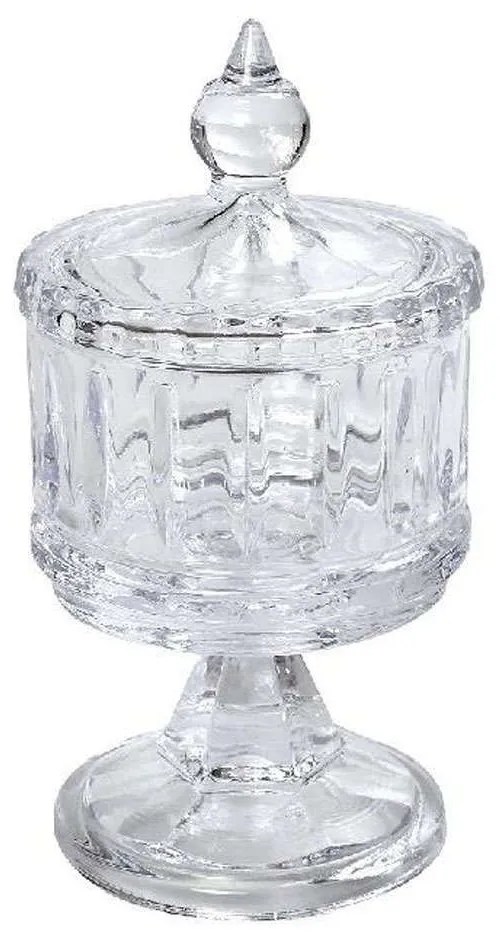 Φοντανιέρα Με Πόδι Και Καπάκι ORT132 8x8x13cm Clear Espiel Glass