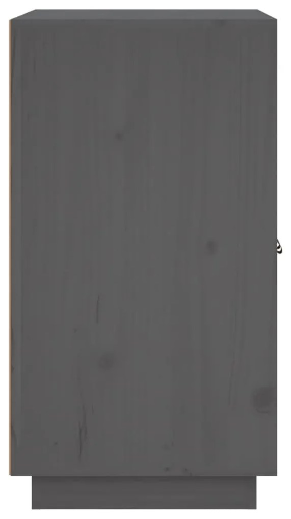 vidaXL Μπουφές Γκρι 65,5x40x75 εκ. από Μασίφ Ξύλο Πεύκου