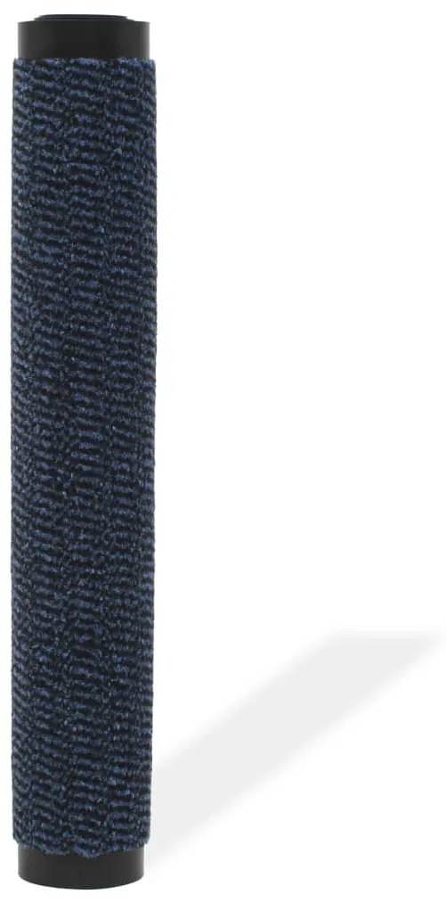 vidaXL Πατάκι Απορροφητικό Σκόνης Ορθογώνιο Μπλε 40 x 60 εκ. Θυσανωτό