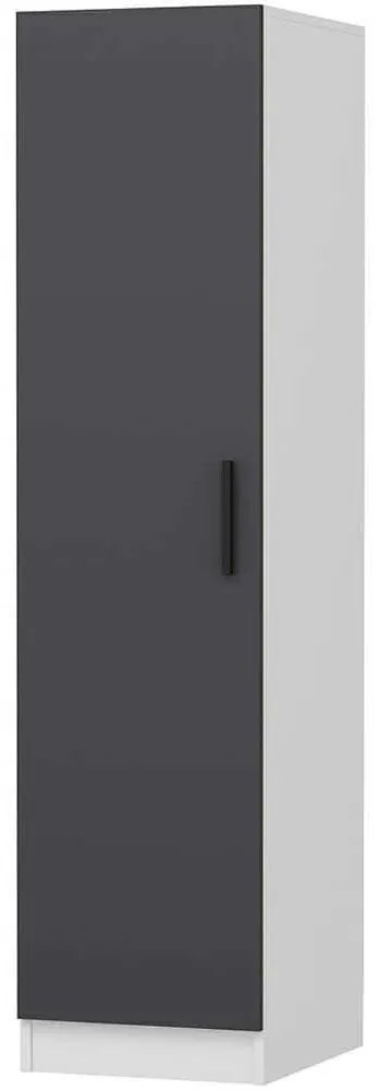 Ντουλάπα Μονόφυλλη Minar Kale 506MNR3622 45x52x210cm White-Anthracite Μονόφυλλη