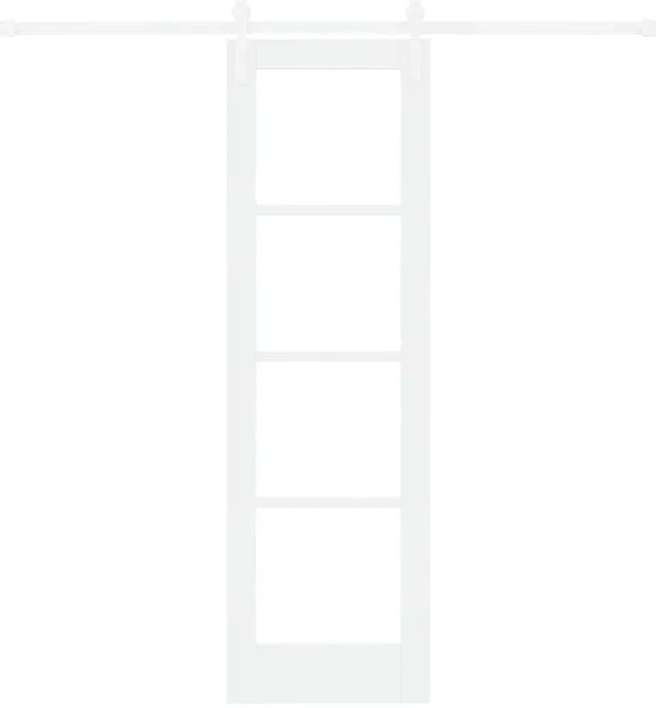 vidaXL Συρόμενη Πόρτα Λευκό 61 x 198.5 εκ. Μασίφ ξύλο πεύκου