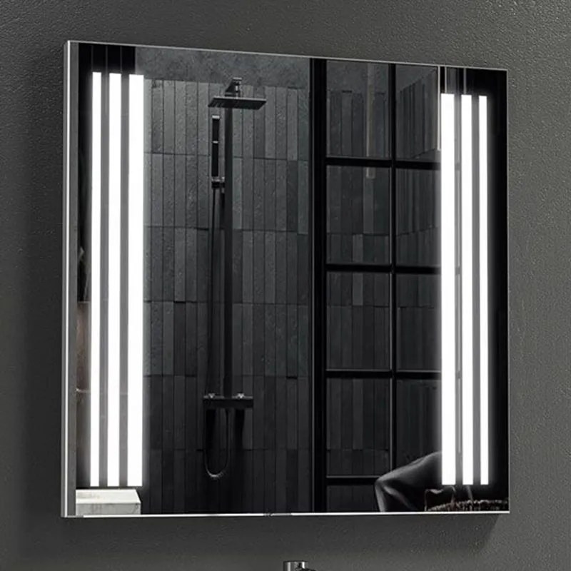 Καθρέπτης Μπάνιου Με Φως Led PIC011-750 75x75cm Clear Karag Γυαλί