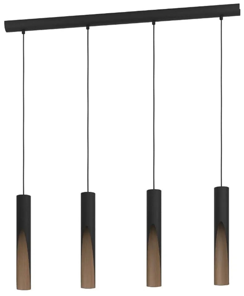 Φωτιστικό Οροφής - Ράγα Barbotto 900875 92,5x6x110cm 1xGU10 IP20 Black-Brown Eglo Eglo