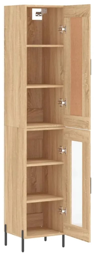 vidaXL Μπουφές Sonoma δρυς 34,5 x 34 x 180 εκ. από Επεξεργασμένο Ξύλο