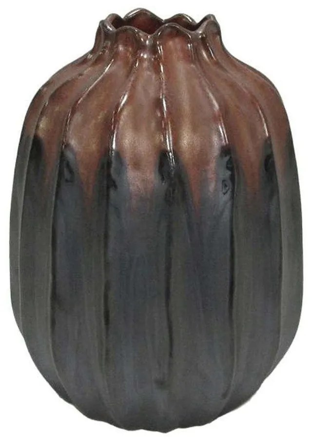 Βάζο Κεραμικό 003-223-082 18x18x37,5cm Grey-Brown Ceramic