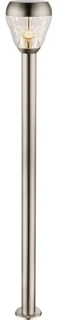 Επιδαπέδιο Φωτιστικό Κολώνα LED 8W Ασημί 110cm IP44 Monte 32253 Globo Lighting-32253-Ασημί 32253
