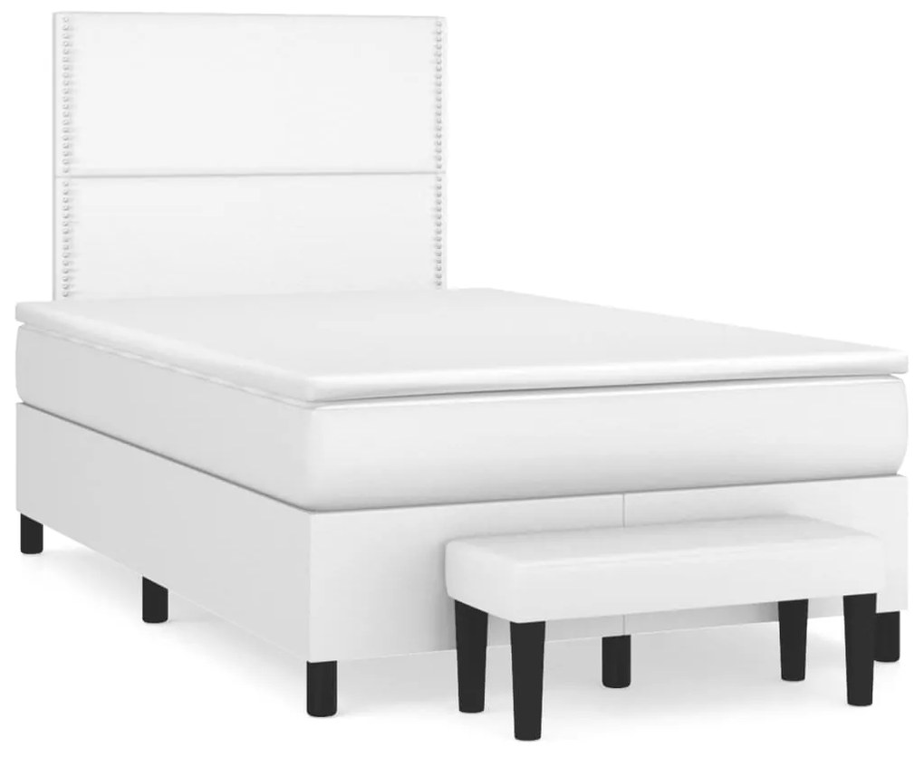 ΚΡΕΒΑΤΙ BOXSPRING ΜΕ ΣΤΡΩΜΑ ΛΕΥΚΟ 120X190ΕΚ.ΑΠΟ ΣΥΝΘΕΤΙΚΟ ΔΕΡΜΑ 3270446