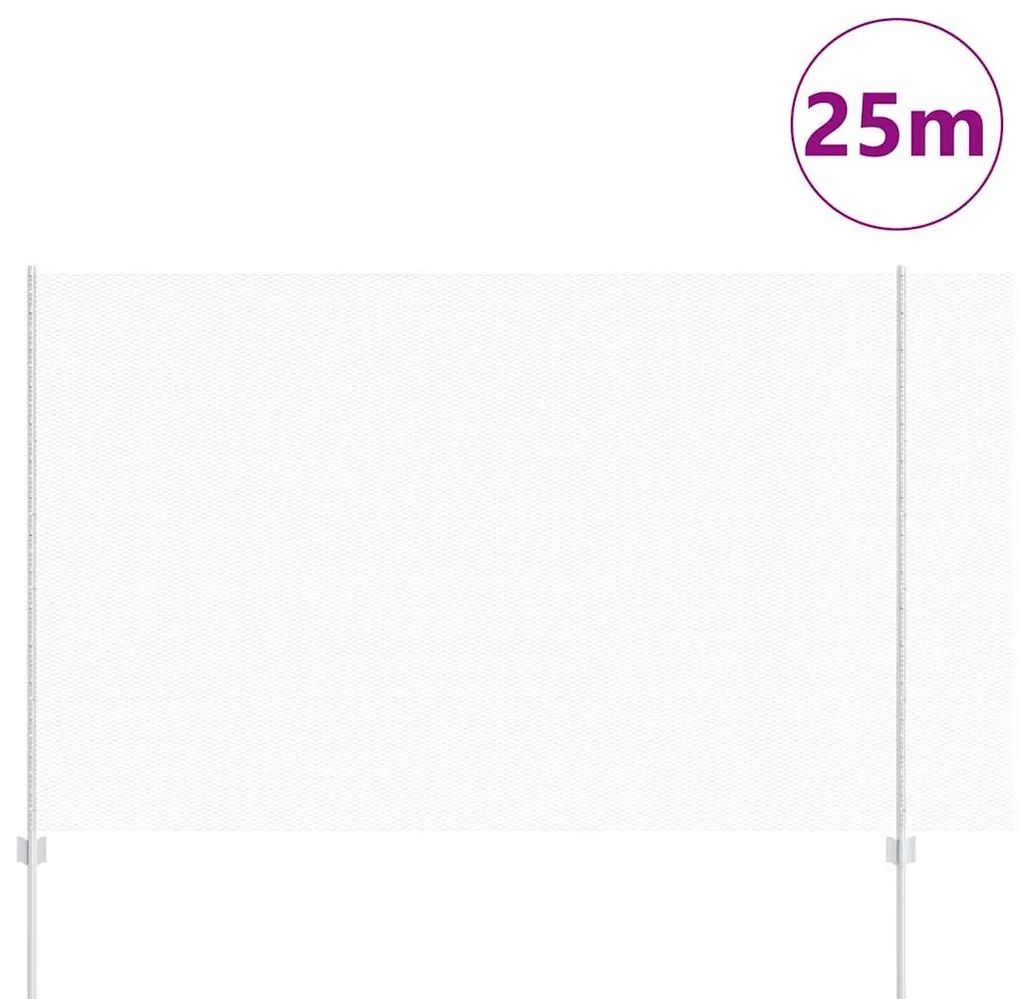 vidaXL Φράχτης με Στήλες. Ασημί 1.6 x 25 m Ατσάλι