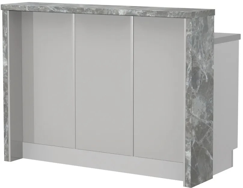 Πάγκος νησίδας Modena-Μήκος: 135 εκ.-Γκρι ανοιχτό-Siena Marble