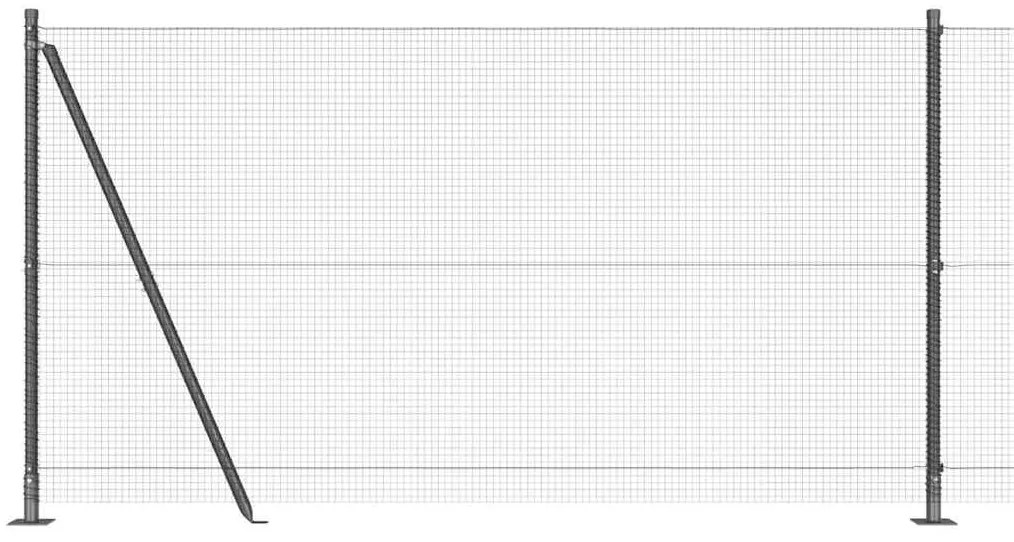 vidaXL Στύλος Περιφράξεων Γκρι 10 x 1,2 μ (16 x 16 mm πλέγμα)