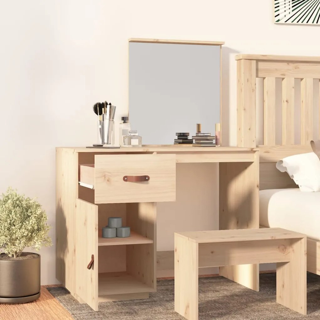 vidaXL Μπουντουάρ 95x50x134 εκ. Μασίφ Ξύλο Πεύκου