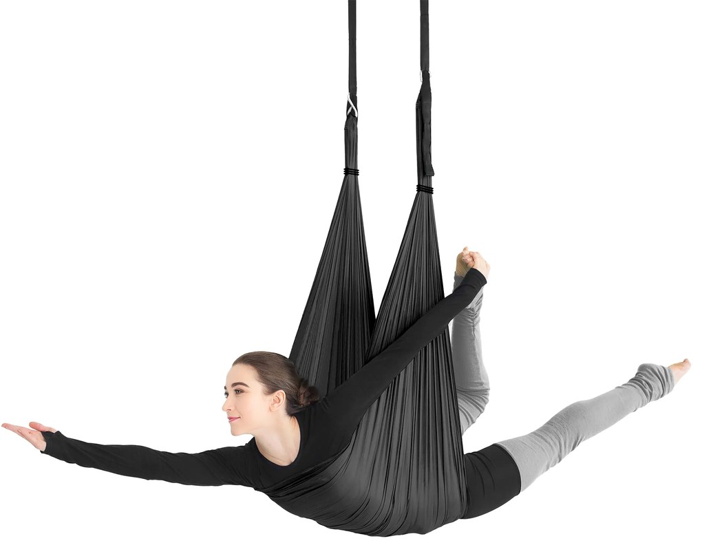 Amila Κούνια Yoga 40D (Less Elastic) 5m Μαύρη (96922)