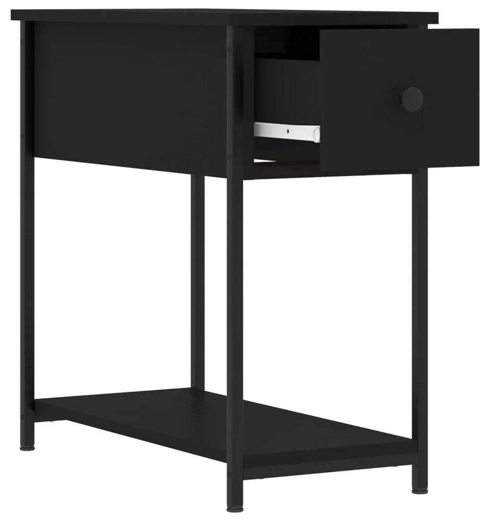 vidaXL Κομοδίνα 2 τεμ. Μαύρα 30 x 60 x 60 εκ. από Επεξεργασμένο Ξύλο