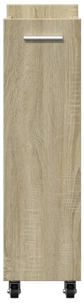 vidaXL Έπιπλο με Ρόδες Sonoma Δρυς 60x22x79 εκ. από Επεξεργασμένο Ξύλο