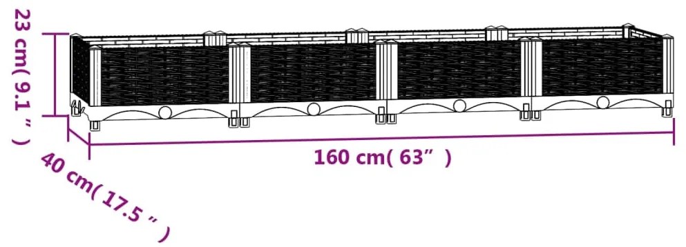 ΖΑΡΝΤΙΝΙΕΡΑ 160 X 40 X 23 ΕΚ. ΑΠΟ ΠΟΛΥΠΡΟΠΥΛΕΝΙΟ 310400