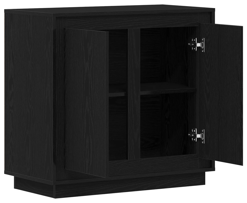 vidaXL Σιρτάρι Μαύρο Δρυς 80x34x75 εκ Επεξεργασμένο Ξύλο