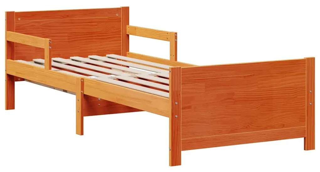 vidaXL Σκελετός Κρεβατιού Καφέ 80 x 200 cm Στερεά ξυλεία πεύκου