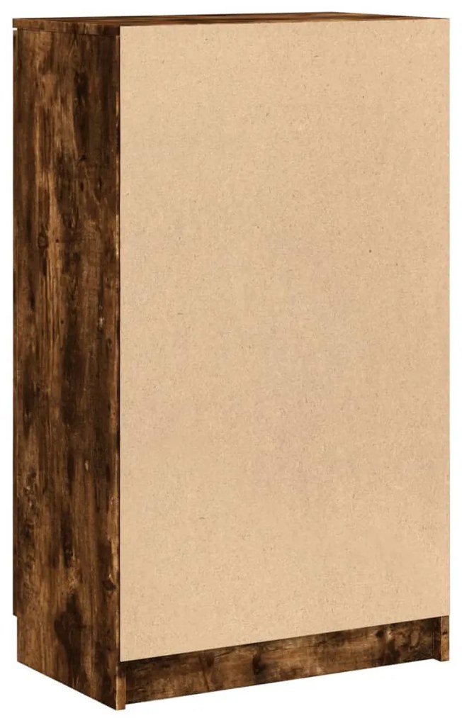 vidaXL Παπουτσοθήκη Καπνιστή Δρυς 59x35x100 εκ. από Επεξεργασμένο Ξύλο