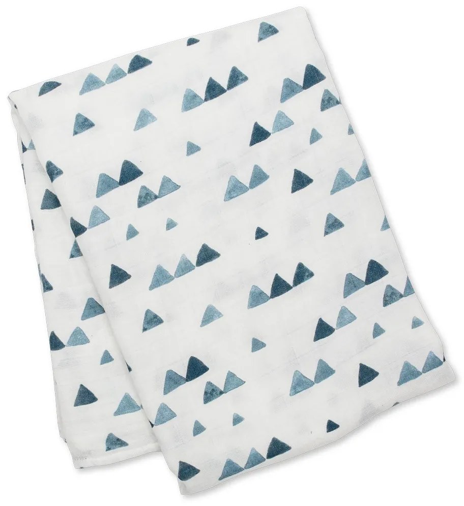 Μουσελίνα/Πάνα Αγκαλιάς (120x120) Lulujo Navy Triangles