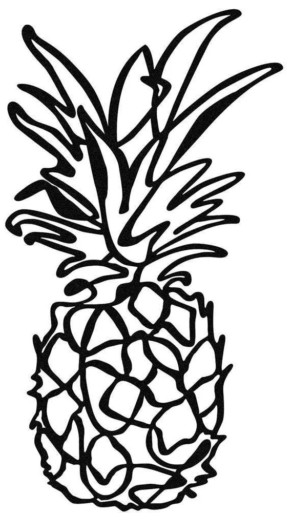 Διακοσμητικό Τοίχου Ananas 279ENZ1218 33x60cm Black Wallity Μέταλλο