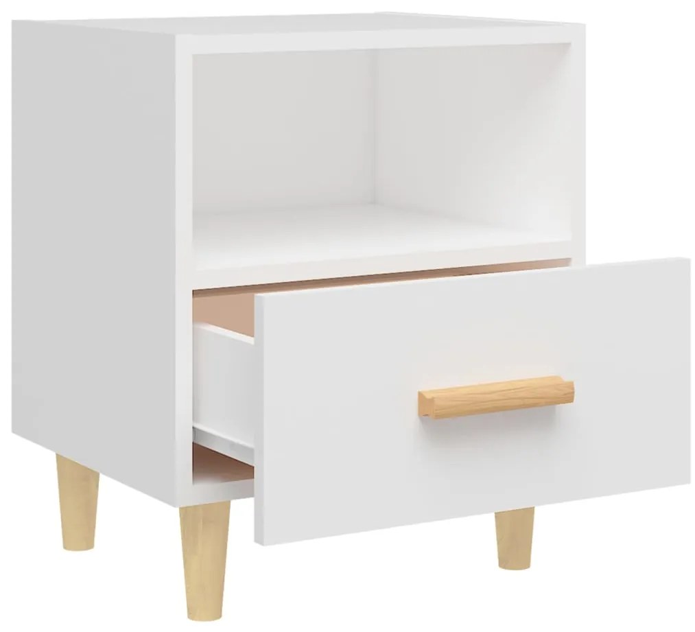 vidaXL Κομοδίνα 2 τεμ. Λευκά 40 x 35 x 47 εκ.