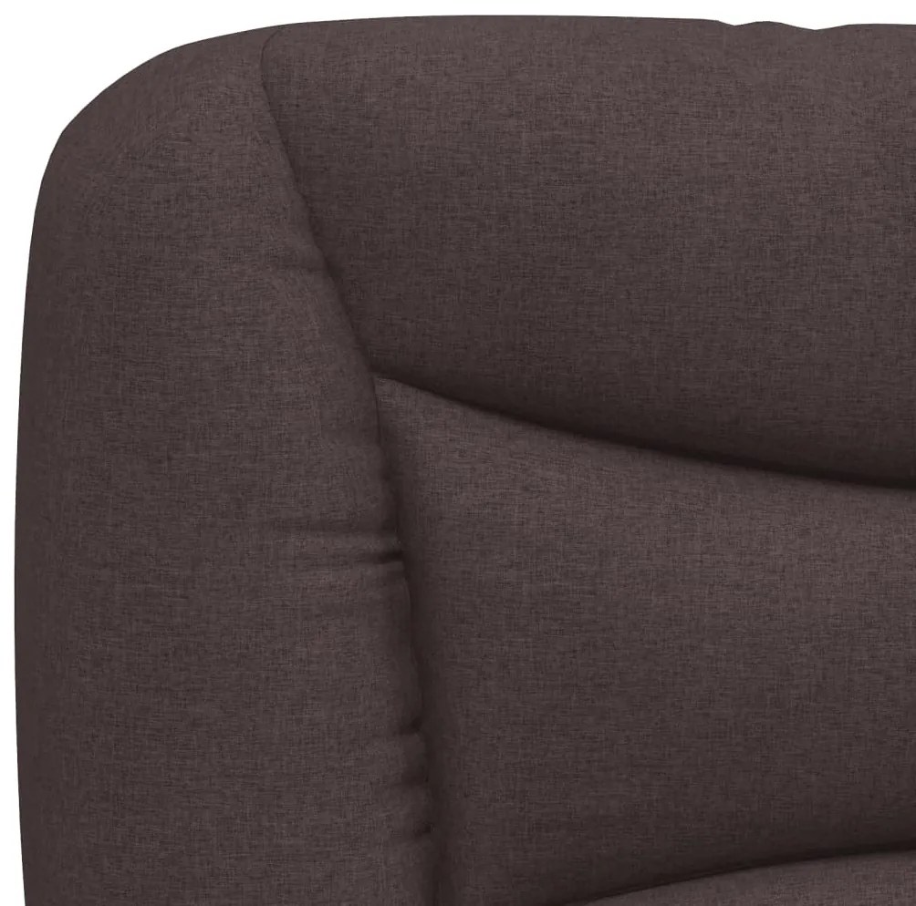 vidaXL Κρεβάτι Σκούρο Καφέ 180x200 εκ Υφασμάτινο
