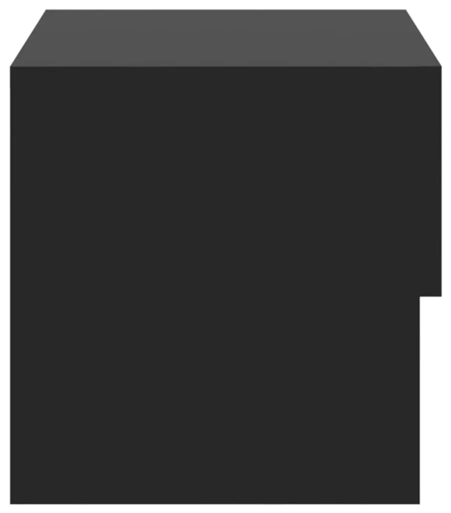 vidaXL Κομοδίνα Επιτοίχια 2 τεμ. Μαύρα