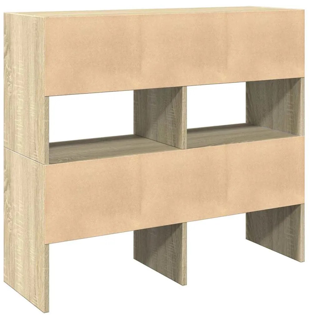 Ράφια παπουτσιών 2 τμχ στοιβαζόμενα Sonoma Oak 89,5x30x40 cm - Καφέ