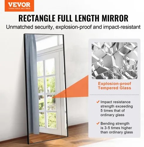 VEVOR Full Length Floor Mirror 71&#039;&#039; x 31&#039;&#039; Free Standing Wall Mounted Tempered