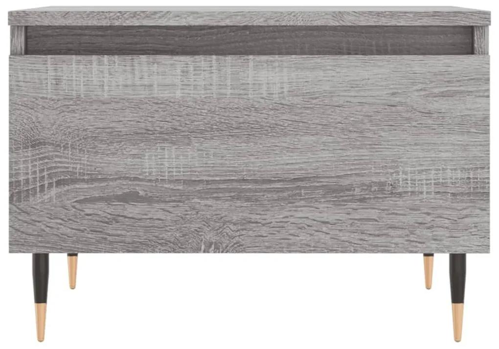 Τραπέζι Σαλονιού Γκρι Sonoma 50x46x35 εκ. Επεξεργασμένο Ξύλο - Γκρι
