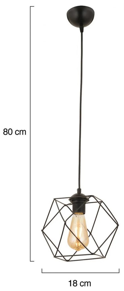 ΦΩΤΙΣΤΙΚΟ ΟΡΟΦΗΣ ΜΕΤΑΛΛΙΚΟ ΜΑΥΡΟ  18x80cm 18x18x80 εκ.